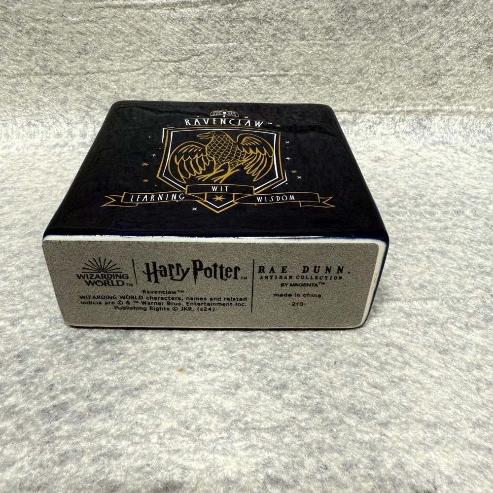 Rae Dunn Harry Potter Ravenclaw 4x4 Decorative Block Sign Blue NEW (A6) - Picture 2 of 6